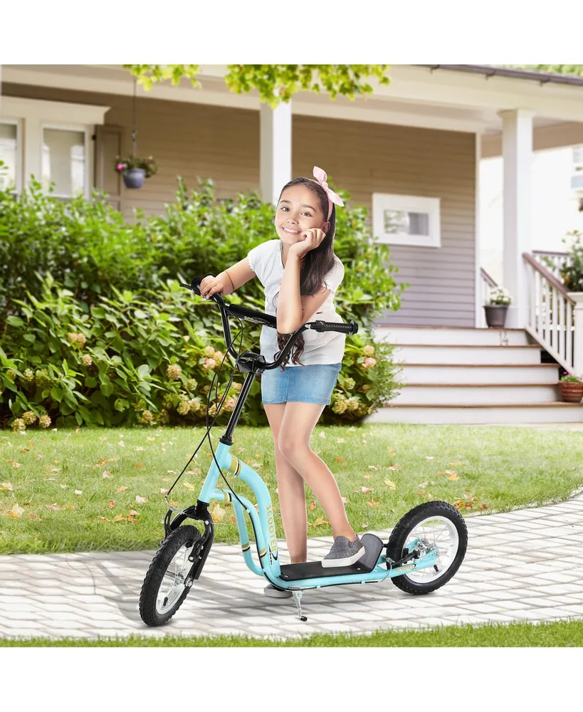 Aosom Youth Scooter Front and Rear Caliper Dual Brakes