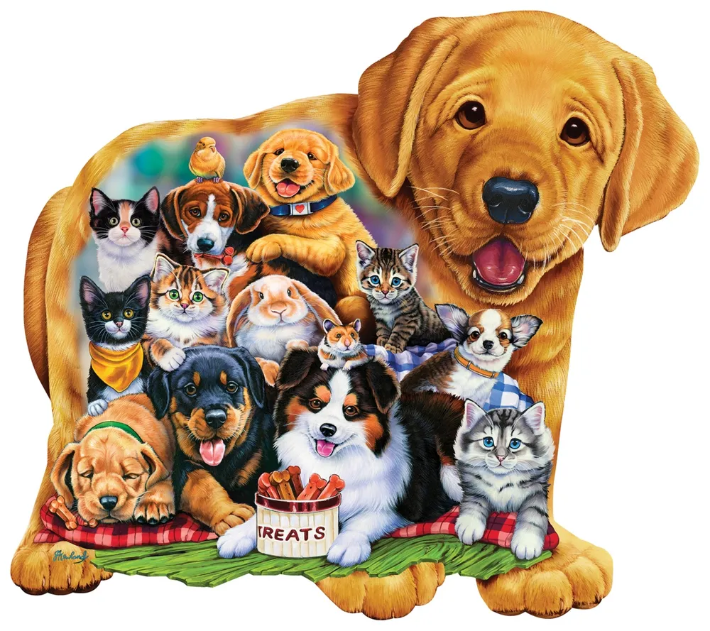Masterpieces Puppy Pals - 100 Piece Shaped Jigsaw Puzzle