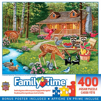 MasterPieces Family Time - Creekside Gathering 400 Piece Jigsaw Puzzle