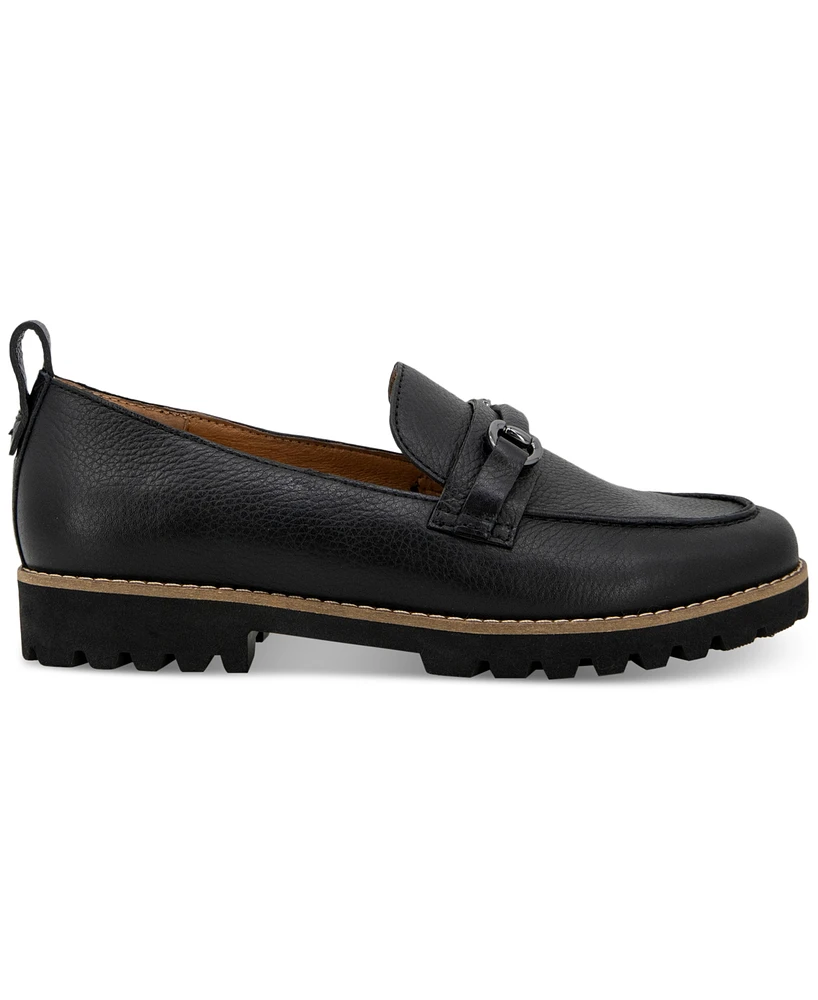 Gentle Souls Women's Eugene Lug Bit Buckle Loafer Flats