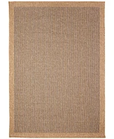 Liora Manne' Sahara Texture Border 5'3" x 7'3" Outdoor Area Rug