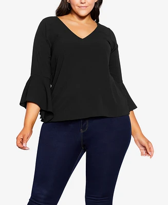 Plus Bell Sleeve Top