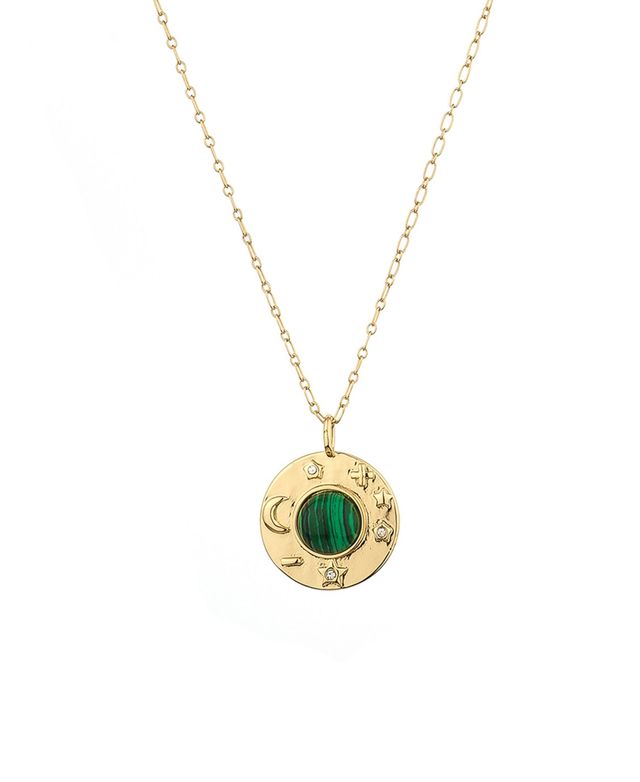 Charged Disc Pendant Necklace