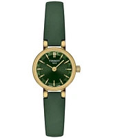 Tissot Women's Swiss Lovely Green Leather Strap Watch 20mm