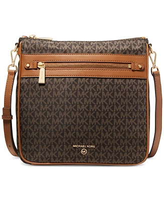 Michael Kors Logo Jet Set Charm Large North South Nylon Crossbody