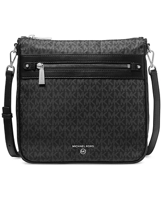 Michael Kors Logo Jet Set Charm Large North South Nylon Crossbody