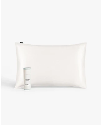 Lilysilk White 100% Pure Mulberry Silk Pillowcase, Queen