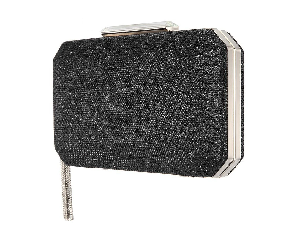 Nina Women's Geometric Minaudiere Bag with Tassle