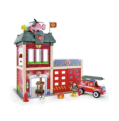 Hape Tri-level Wooden Fire Station