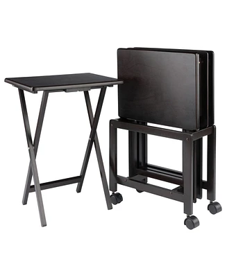 Winsome Allen 5-Piece Wood Snack Table Set
