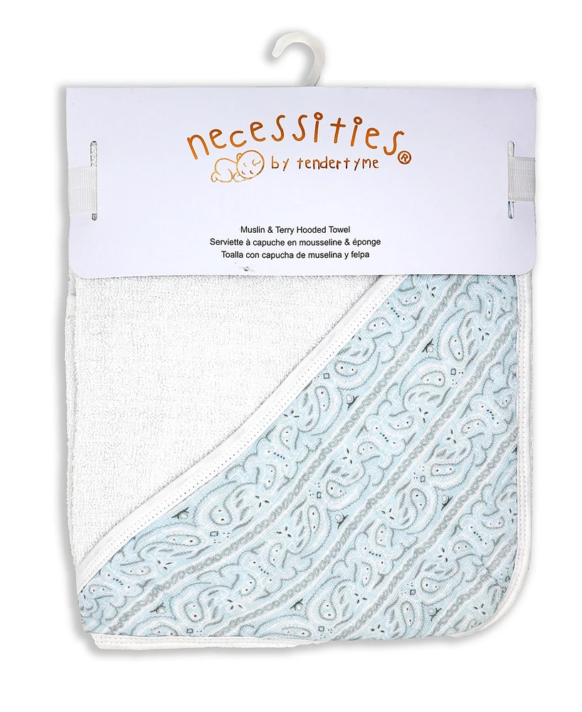 3 Stories Trading Baby Boys or Girls Muslin Lined Hooded Towel