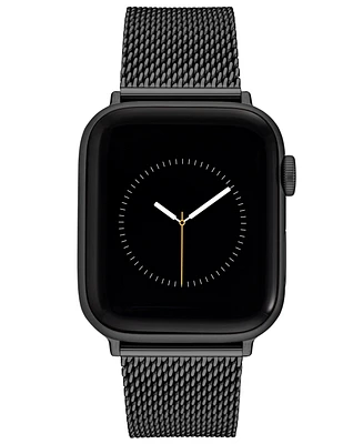 Vince Camuto Men's Gunmetal Gray Stainless Steel Mesh Bracelet Compatible with 42/44/45/Ultra/Ultra 2 Apple Watch