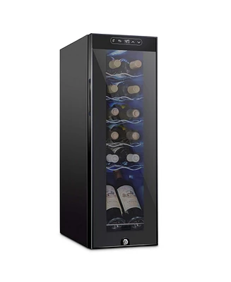 Schmecke Schmecke Freestanding Wine Refrigerator, 12 Bottle Wine Cooler
