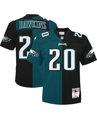 Men's Mitchell & Ness Brian Dawkins Midnight Green and Black Philadelphia Eagles Big and Tall Split Legacy Retired Player Replica Jersey