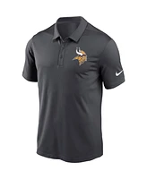 Men's Nike Charcoal Minnesota Vikings Franchise Performance Polo Shirt