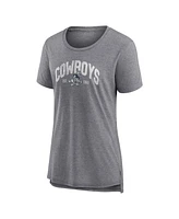 Women's Fanatics Heathered Gray Dunbrooke Drop Back Modern T-shirt