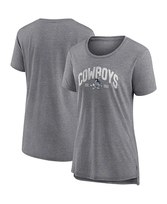 Women's Fanatics Heathered Gray Dunbrooke Drop Back Modern T-shirt