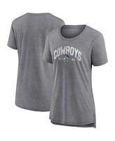 Women's Fanatics Heathered Gray Dunbrooke Drop Back Modern T-shirt