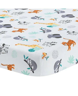Bedtime Originals Mighty Jungle Animals Baby/Infant/Toddler Fitted Crib Sheet