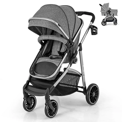 Costway Baby 2 in 1 Convertible Stroller High Landscape