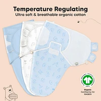 KeaBabies 3pk Soothe Baby Swaddle, Swaddle Sleep Sacks, Newborn, Infant Sack
