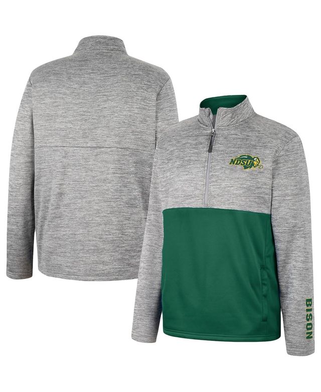 Men's Colosseum Gray Ndsu Bison John Half-Zip Jacket