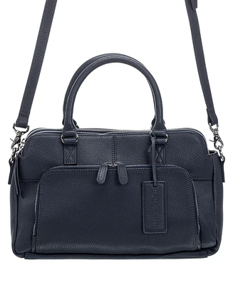 Mancini Women's Pebbled Jennifer Satchel Bag