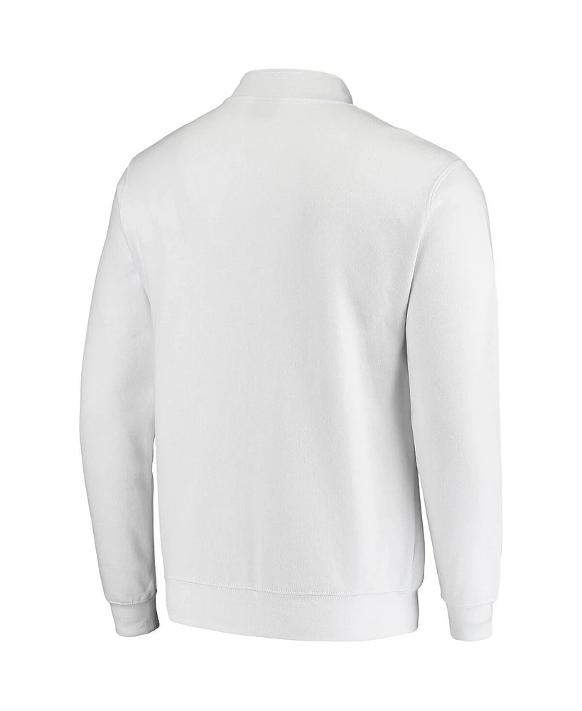 Men's Colosseum White Oklahoma Sooners Tortugas Logo Quarter-Zip Jacket