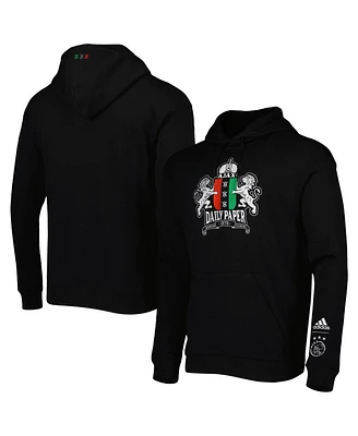 Men's adidas Black Ajax Daily Paper Pullover Hoodie