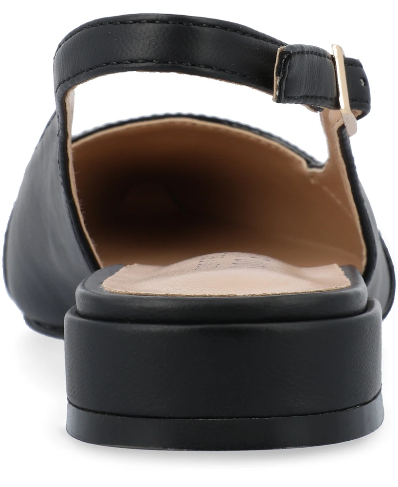 Journee Collection Women's Bertie Two Tone Slingback Flats