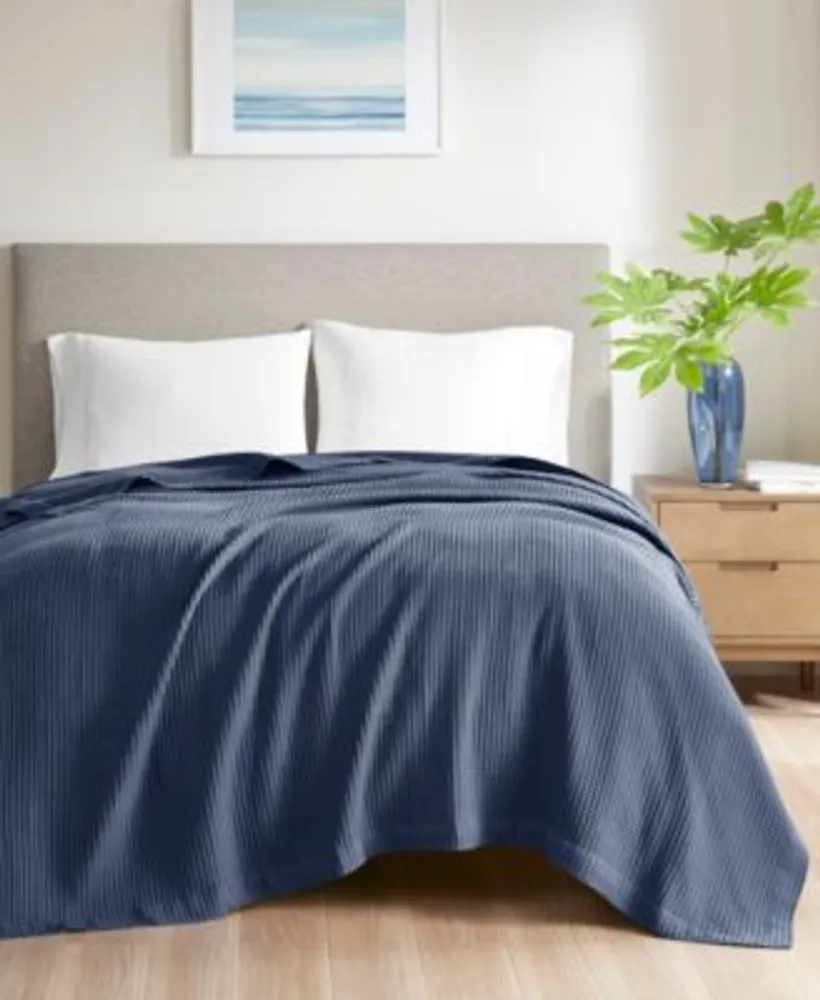 Madison Park Waffle Weave Cotton Blanket