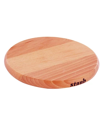 Staub 6" Round Magnetic Wood Trivet
