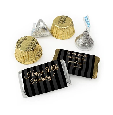 Just Candy 50th Birthday Candy Party Favors Hershey's Chocolate Mix, 115 Pieces