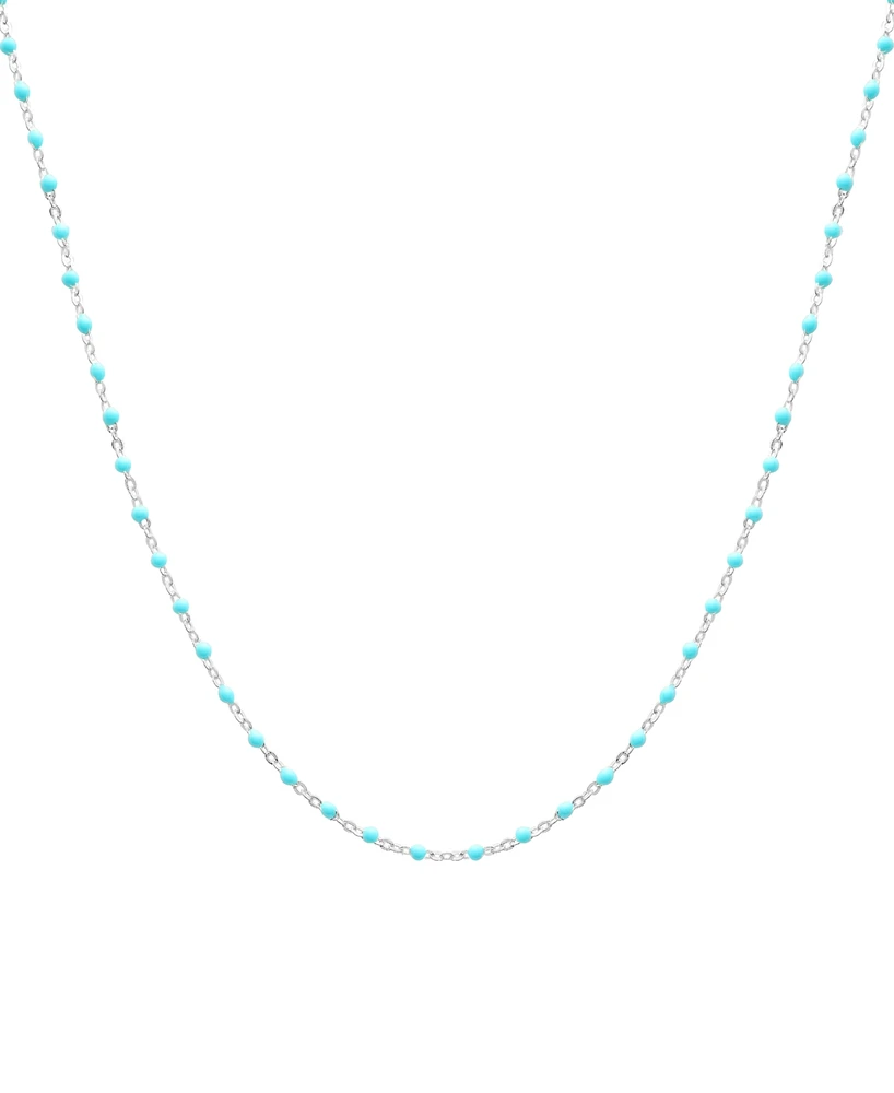 Giani Bernini Enamel Bead Collar Necklace, 16" + 2" extender, Created for Macy's