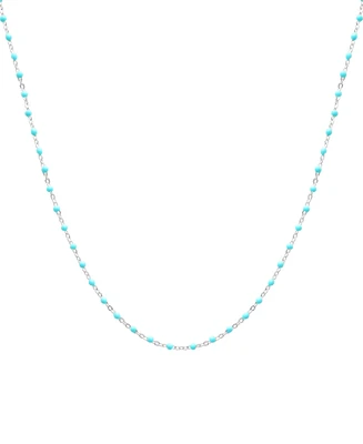 Giani Bernini Enamel Bead Collar Necklace, 16" + 2" extender, Created for Macy's