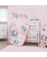 Bedtime Originals Eloise Pink/Gray Elephant Diaper Changing Pad Cover