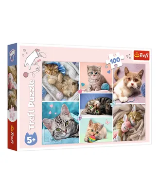 Trefl Red 100 Piece Kids Puzzle - In the cat world