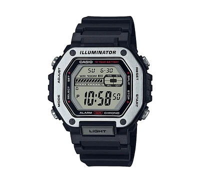 Casio Men's Digital Black Resin Watch 47.2mm, MWD110H-1AV