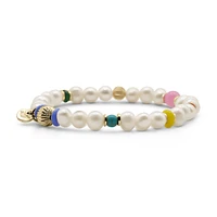 Bowood Lane Non-Tarnishing Gold Filled Balls and Freshwater Pearls Stretch Bracelet