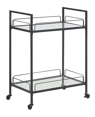 Coaster Home Furnishings Serving Cart with Glass Shelves