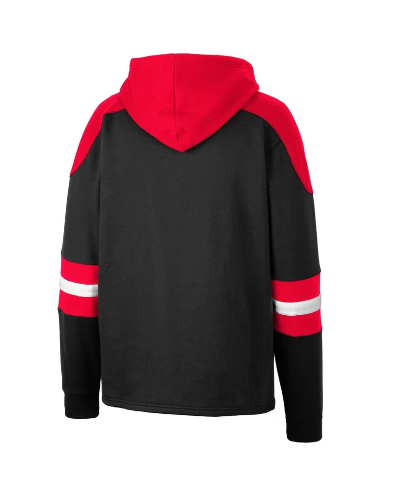 Men's Colosseum Black Nc State Wolfpack Lace-Up 4.0 Pullover Hoodie