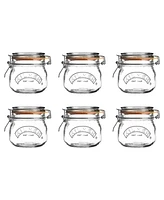 Kilner Round Clip Top Jar 17 oz, Set of 6