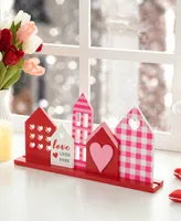 Glitzhome 16" L Valentine's House Wooden Table Decor
