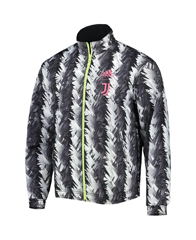 Men's adidas Black Juventus 2022/23 On-Field Team Logo Anthem Reversible Full-Zip Jacket