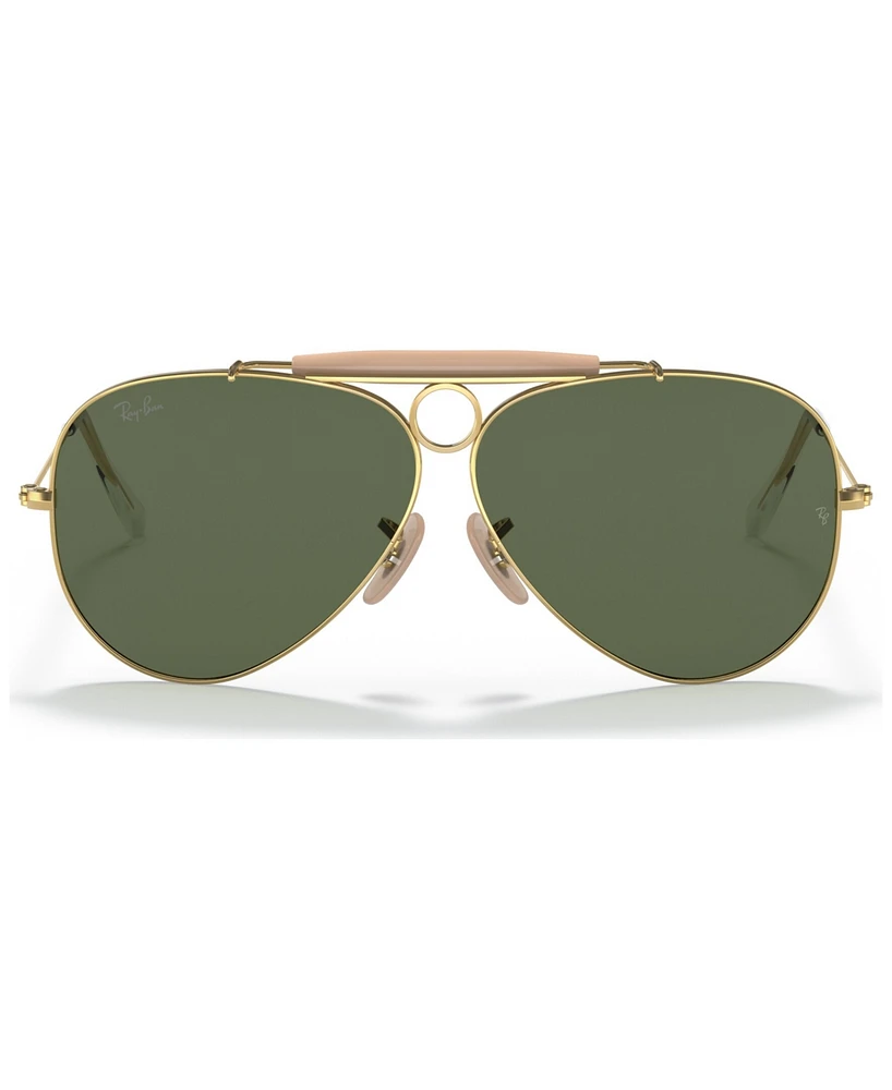 Ray-Ban Unisex Shooter Aviation Collection Sunglasses, RB313858-x 58