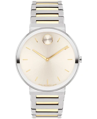 Movado Men's Bold Horizon Swiss Quartz Two Tone Stainless Steel Watch 40mm