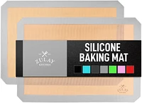 (2 Pack) Silicone Baking Mat Sheet Set - Reusable Baking Mat Nonstick