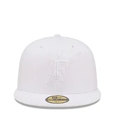 Men's New Era Miami Marlins White on White 59FIFTY Fitted Hat