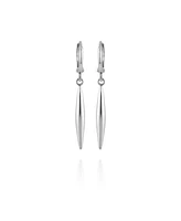Vince Camuto Silver-Tone Spear Dangle Huggie Hoop Drop Earrings