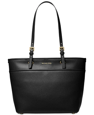 Michael Kors Medium Leather Top Zip Pocket Tote